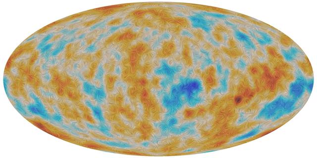 Cosmic microwave background radiation map