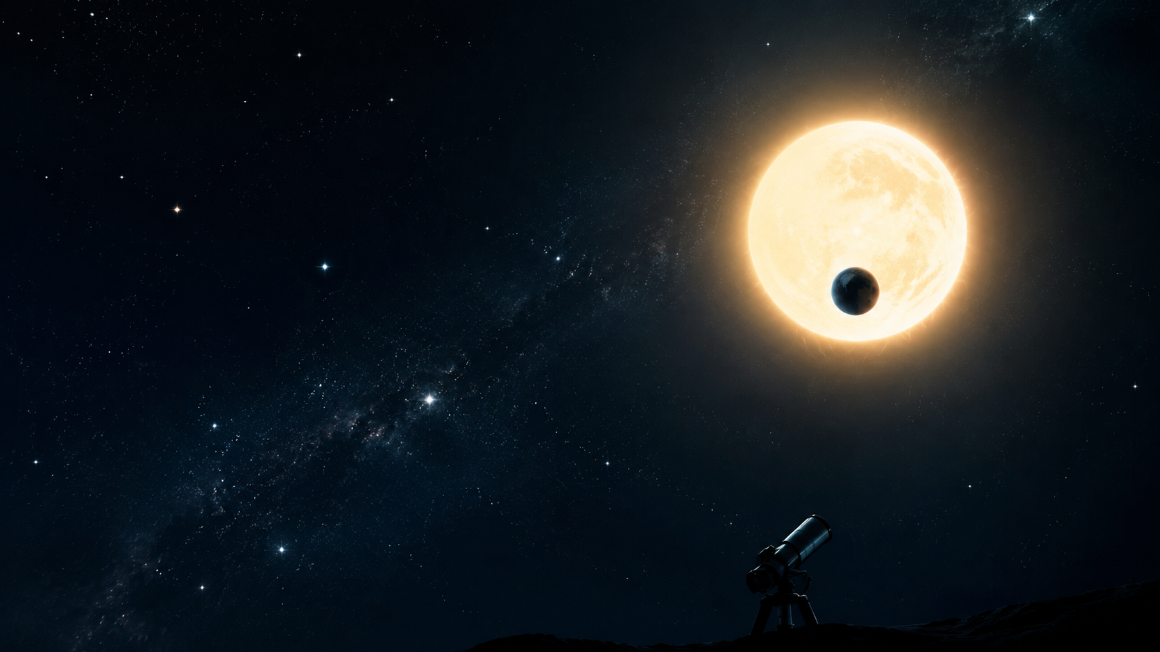 An exoplanet transiting in front of its star