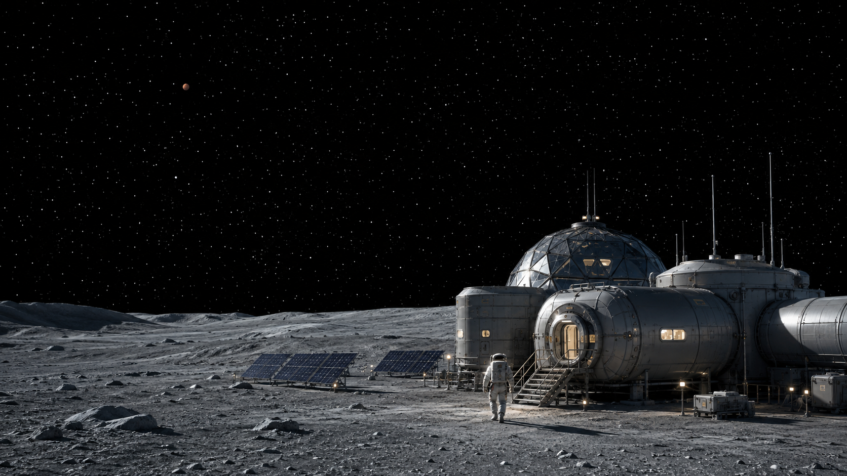 Near-future lunar research outpost