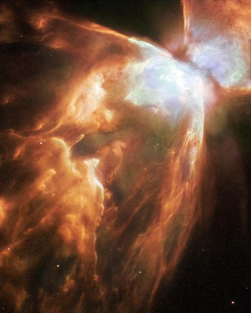 A luminous stellar nursery in a cloud of gas and dust
